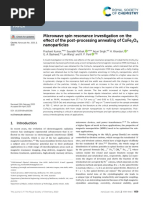 Microwave Spin Resonance Investigation On The Effect of The Post-Processing Annealing of CoFe2O4 Nanoparticles