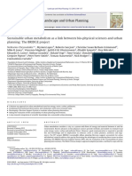 Sustainable Urban Metabolism As A Link Between Bio-Physical Sciences and Urban