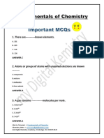 Fundamentals of Chemistry MCQs PDF