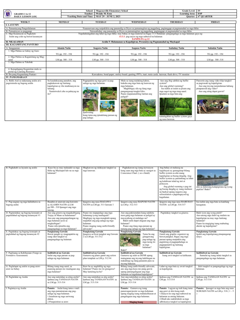 DLL - Esp 4 - Q4 - W5 | PDF