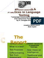 Current Views & Practices in Language Testing: Click To Edit Master Subtitle Style