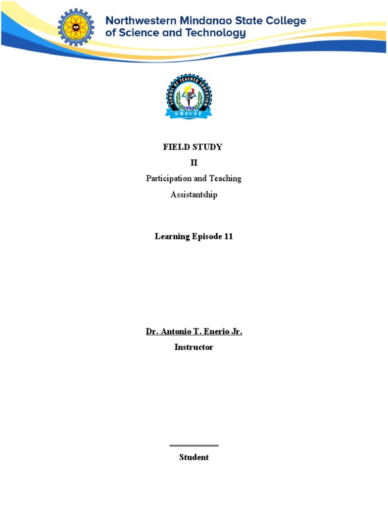 Fs2 Learning Episode11 Pdf Teachers Classroom