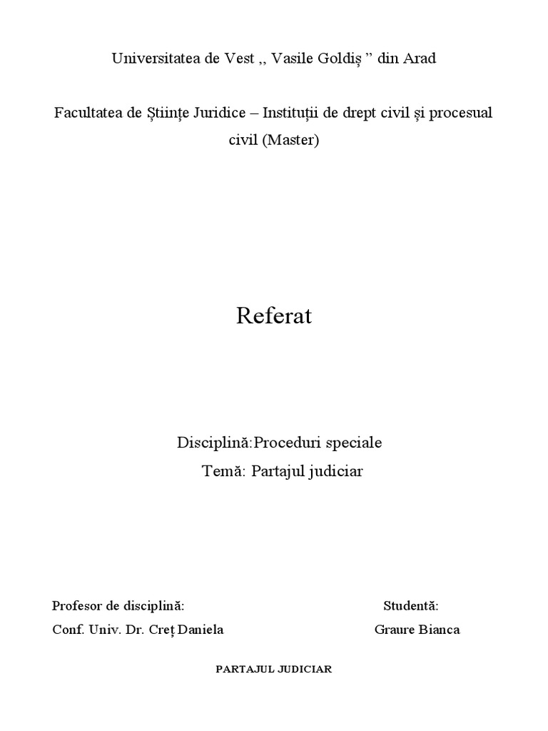Partajul Judiciar WORD | PDF