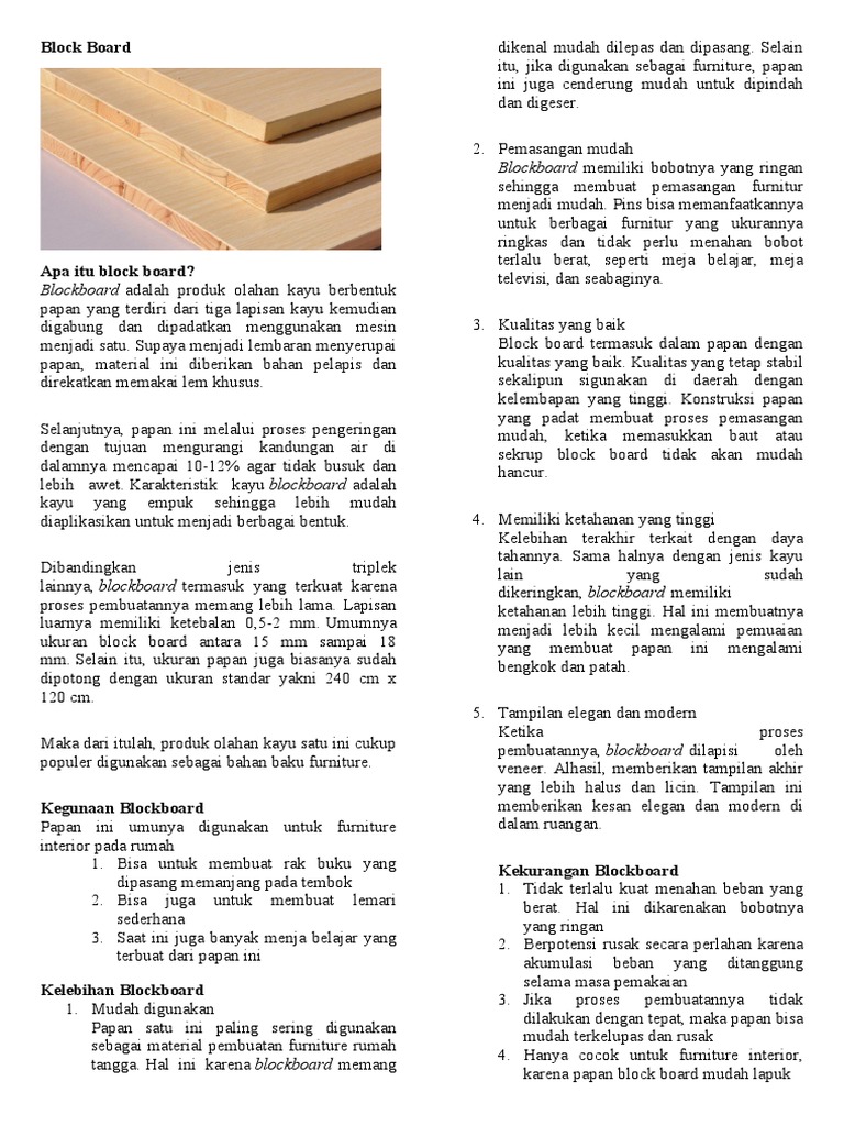 Materi Block Board | PDF