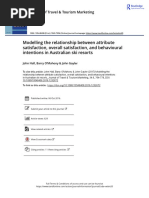 Modelling The Relationship Between Attribute Satisfaction Overall Satisfaction and Behavioural Intentions in Australian Ski Resorts