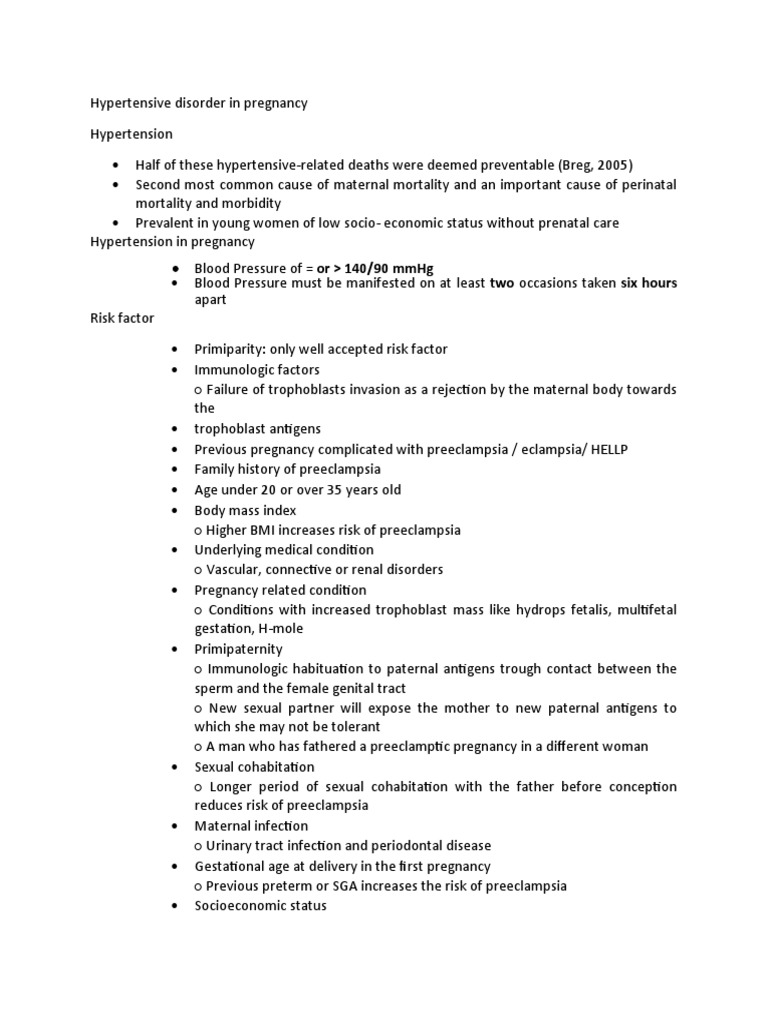 Hypertensive Disorders in Pregnancy | PDF | Hypertension | Human Pregnancy