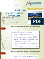 E.D. Exacta, Factor Integrante, Lineal y Reducible A Lineal II - Miercoles 06.07.2022