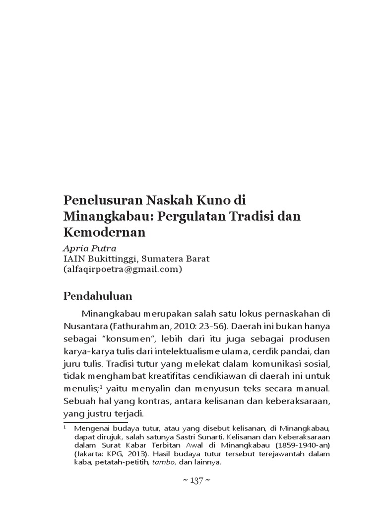 14 - Naskah Minangkabau | PDF | Ilmu Sosial | Agama & Spiritualitas