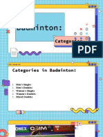Categories and Scoring Terms in Badminton PPT - Lawr