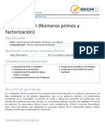 La Numeracin Nmeros Primos y Factorizacin