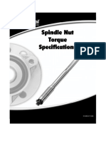 Spindle Nut Torque Specifications