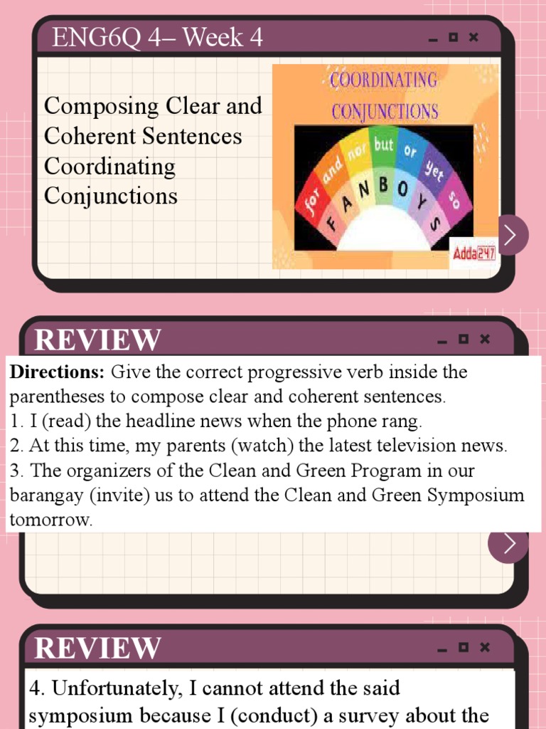 Composing Clear and Coherent Sentences | PDF