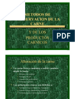 Metodos de Conservacion de La Carne y Productos