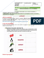 #4 Guía de Aprendizaje Inglés 1°. Febrero 27 Al 3 Marzo