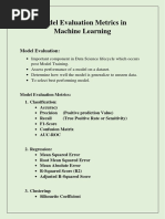 Metrix in ML