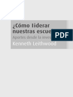 COMO LIDERAR NUESTRAS ESCUELAS-KENNET LEITHWOOD