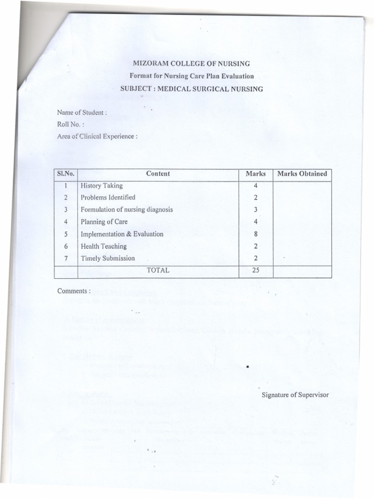 Nursing Evaluation Formats Guide | PDF | Nursing | Evaluation