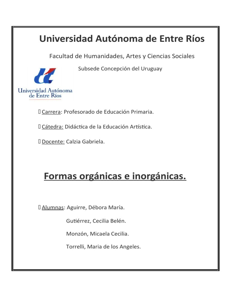 Formas Organicas e Inorganicas | PDF | Maestros | Dibujo