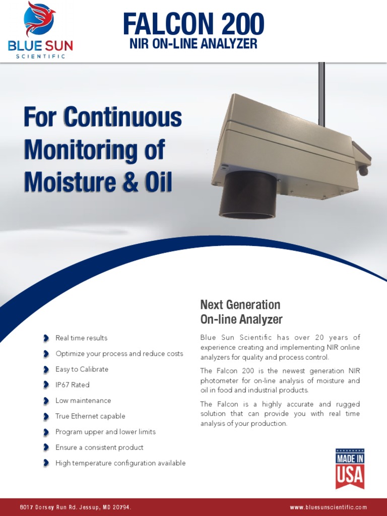falcon nir online analyzer | PDF | Calibration | Electrical Engineering