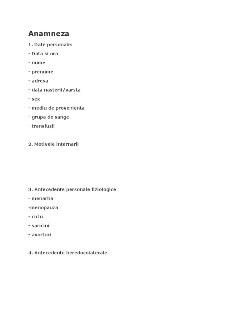 Anamneza | PDF