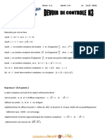 Devoir de Contrôle N°2 (Corrigé) - Math Nombres Complexes Et Étude de Fonctions - 3ème Technique (2010-2011) Mme Rawda Abdesslem