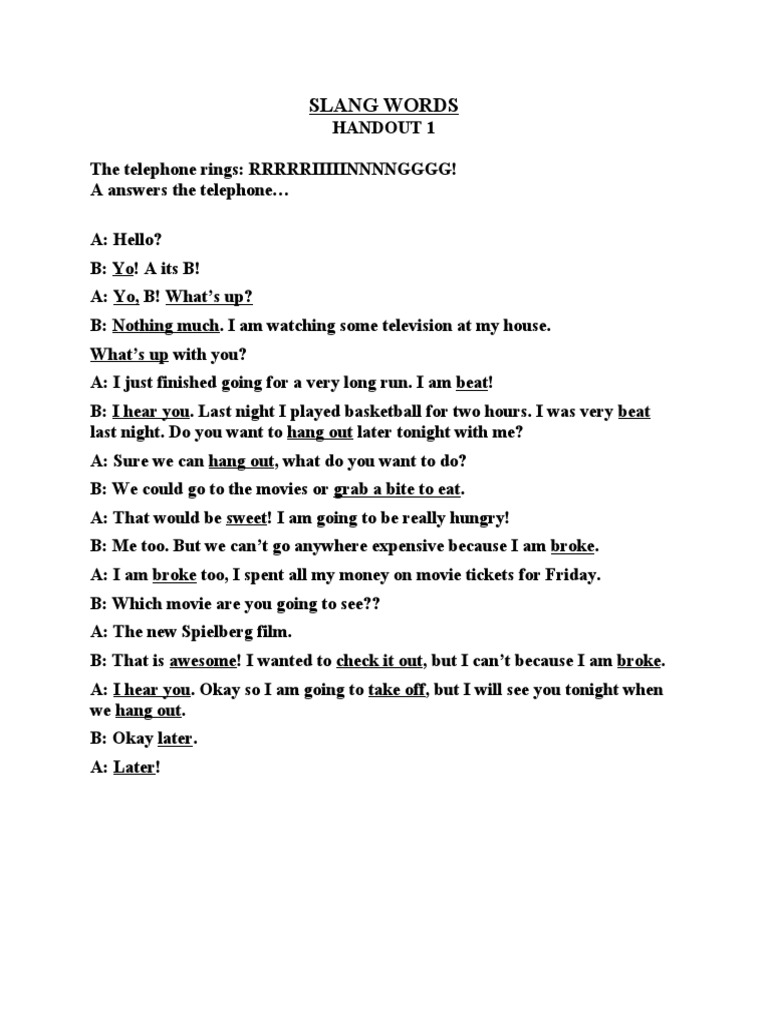 Slang PDF Syntax Linguistic Morphology