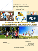 Actividades Físicas y Uso Constructivo Del Tiempo Libre