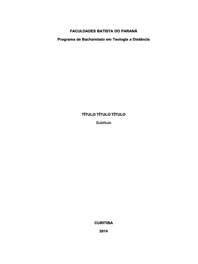 Modelo de TCC Fabapar | PDF | Diploma acadêmico | Qualificações