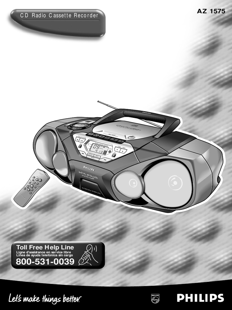 Gravador Rádio Cassete CD AZ 1575 | PDF