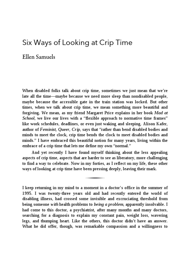 Six Ways of Looking at Crip Time PDF