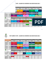 IFSP Campus Tupã - Quadro de Horários Das Disciplinas 2023