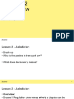 Lesson 2 - LOG3 2022 Transport Law - Jurisdiction I