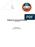 Failure in Crown and Bridge