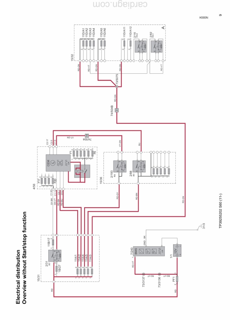 Volvo S60 Electrical Distribution PDF
