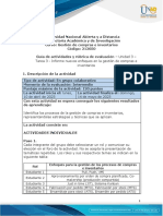 Guía de Actividades y Rúbrica de Evaluación - Unidad 3 - Tarea 3 - Informe Nuevos Enfoques en La Gestión de Compras e Inventarios