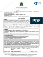 Educação Sexual Processos Educativos e Culturais Nas Temáticas de Gênero e Sexualidade.