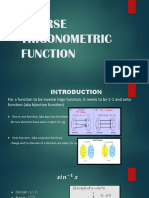 Inverse Trigonometric Function: By:-Krishi Shah