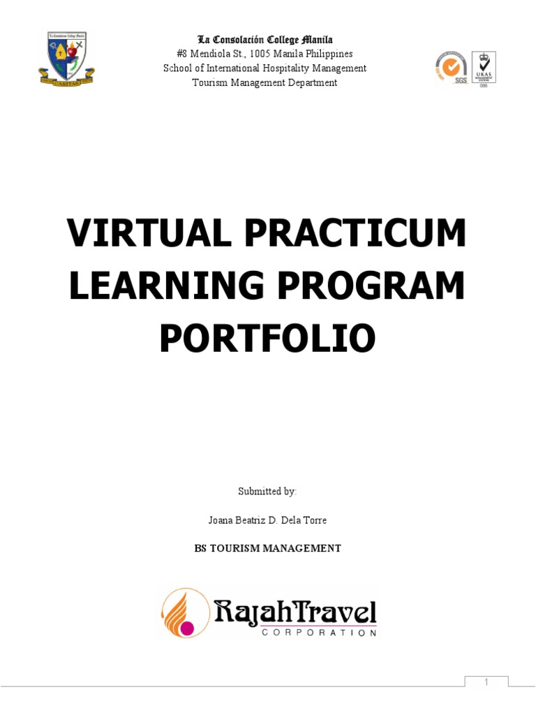 Virtual practicum learning program portfolio dela torre joana beatriz d