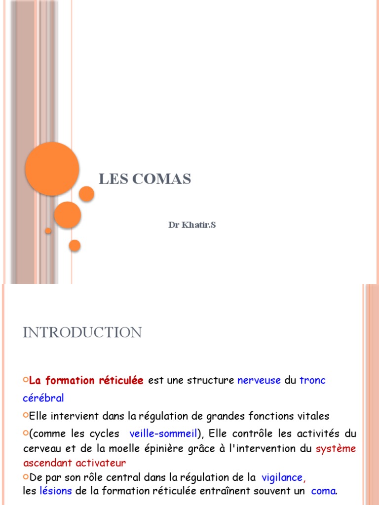 Classification et évaluation des comas | PDF | Coma | Cerveau