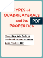 Types of Quadrilaterals and Its Properties