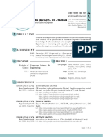 Rz Rasel CV - Curriculum Vitae (Rashed – Uz – Zaman) 2023-04-24