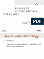 Plan Mantenimiento Prensa Propuesto Planta I