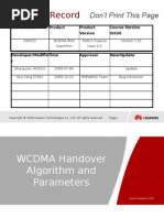 OWO113030 WCDMA RAN11 Handover Algorithm and Parameters ISSUE1.02