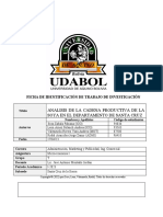 Analisis de La Cadena Productiva de La Soya en El Departamento de Santa Cruz