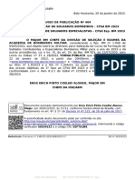 Aviso de Publicação #404 - Ato #1353 - Divulga o Gabarito Da Prova Ao CFSD BM 2023