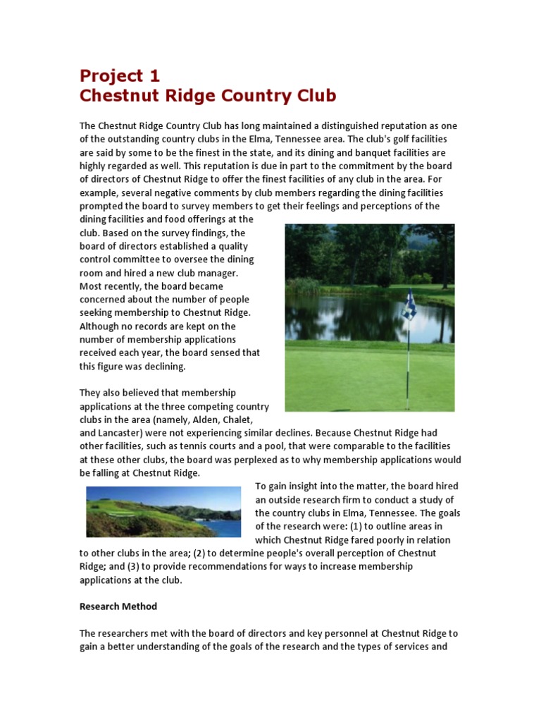 Boosting Chestnut Ridge Membership | PDF
