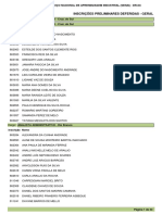 3106 - Inscrições Preliminares Deferidas Geral Senai