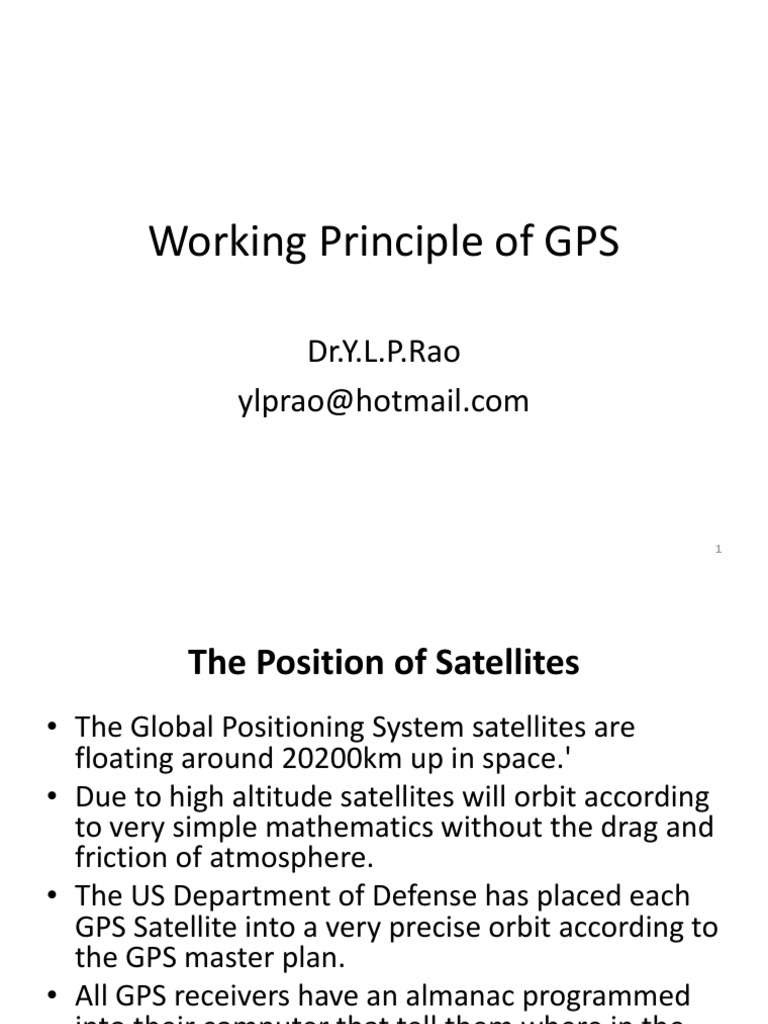 Lecture - 3 - Working Principle of GPS | PDF | Global Positioning ...