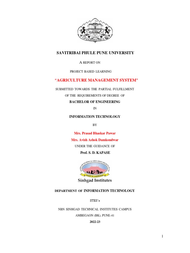 Agriculture Management System Report | PDF | Databases | Sql
