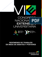 Resúmenes Mesas de Debate Congreso de Extensión Rosario 2014
